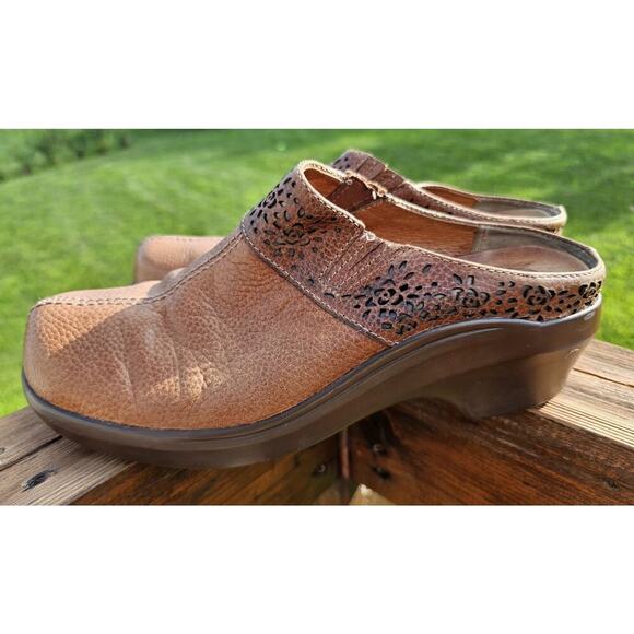 ARIAT Santa Cruz Comfort Clog Brown Caramel Leather Padded Insole US 10 B - Picture 4 of 12